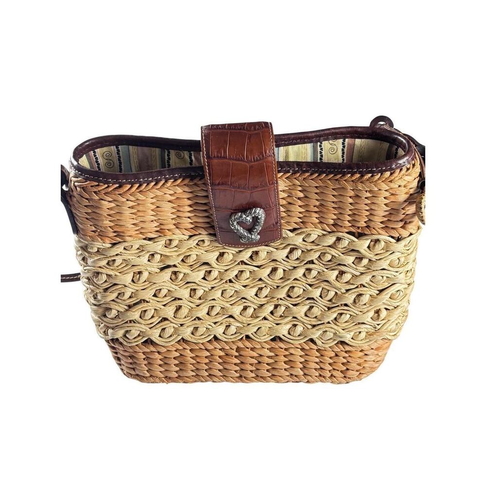 Brighton woven straw shoulder bag